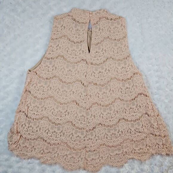 Love Fire Pink Blush Lace Tank Size M/L - Picture 3 of 8